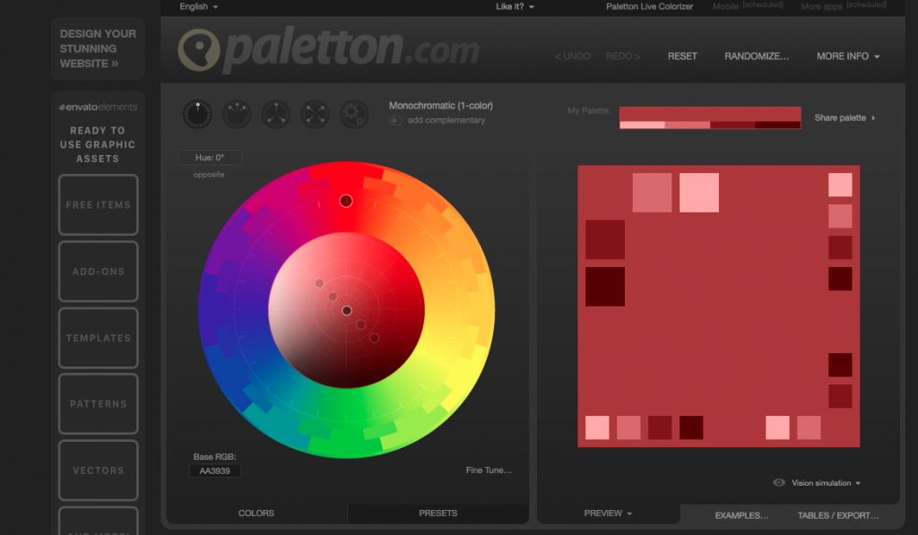 How to make a color palette for a game